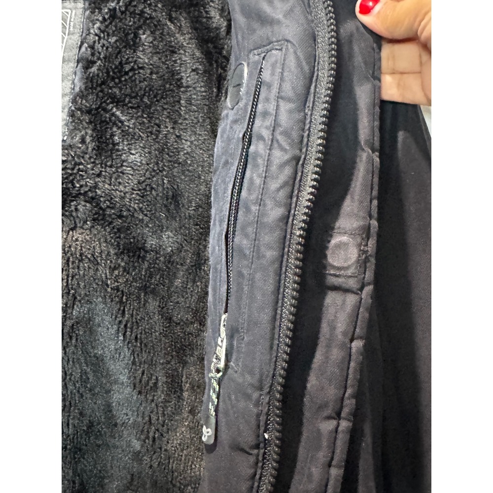 TNA Aritzia Black Parka Faux Fur Lined Hooded Winter Coat Jacket M NYT3-5031 - Picture 5 of 5